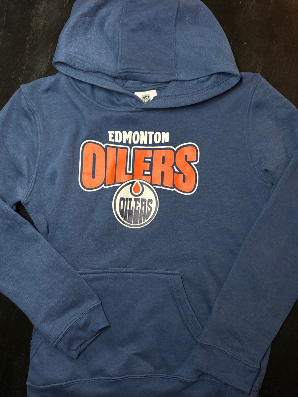 NHL Edmonton Oilers Navy & Orange Kids Hoodie